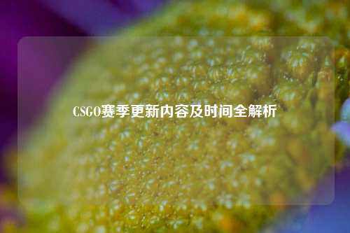 CSGO赛季更新内容及时间全解析