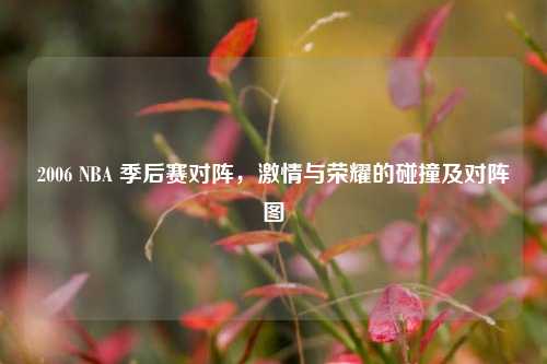 2006 NBA 季后赛对阵，激情与荣耀的碰撞及对阵图