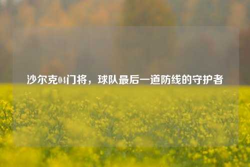沙尔克04门将，球队最后一道防线的守护者
