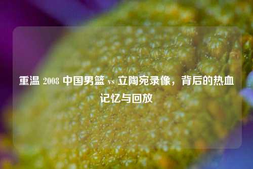 重温 2008 中国男篮 vs 立陶宛录像，背后的热血记忆与回放