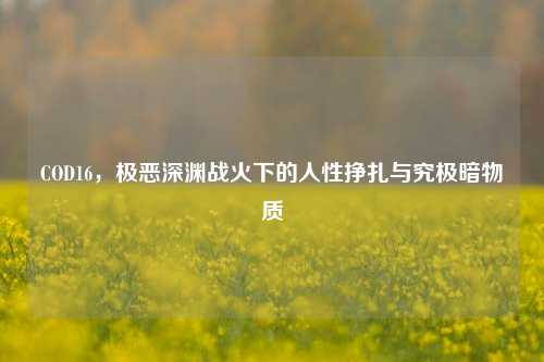 COD16，极恶深渊战火下的人性挣扎与究极暗物质
