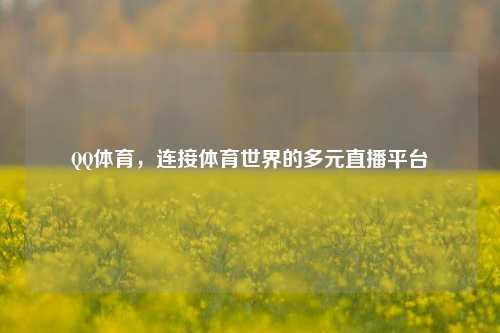 QQ体育，连接体育世界的多元直播平台