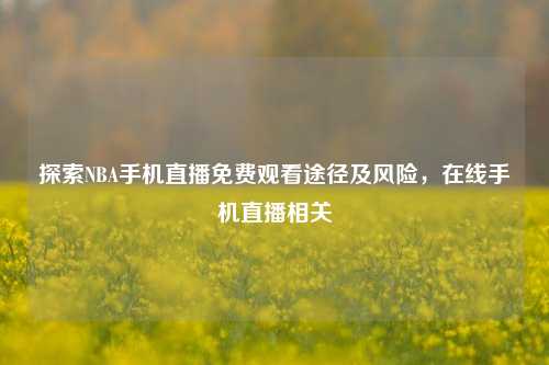探索NBA手机直播免费观看途径及风险，在线手机直播相关