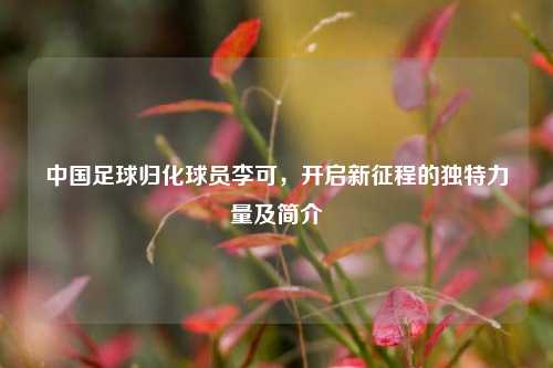 中国足球归化球员李可，开启新征程的独特力量及简介