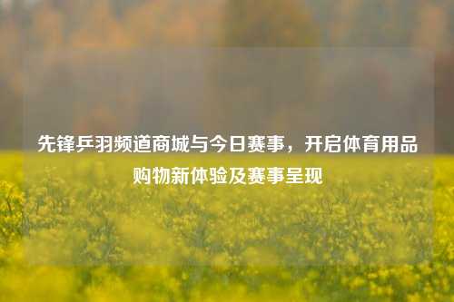 先锋乒羽频道商城与今日赛事，开启体育用品购物新体验及赛事呈现